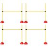 PawHut 5 Piece Dog Agility Course Backyard Set with 4 Height Adjustable Dog Agility Jumps, Carry Bag, Yellow