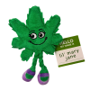 My Name is Lil' Mary Jane, Cute Stuffed Parody Marijuana Leaf Cat Toy, Funny Catnip Weed Theme Toy, Cool Plush Novelty 420 Gift for Cats & Kittens