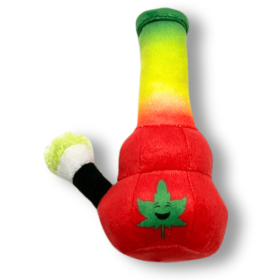 My Name is Lil Bo da Bong, Funny Catnip Weed Theme Cat Toy, Cute Stuffed Parody Rasta Pot Bong, Cool Plush 420 Novelty Gift for Cats & Kittens
