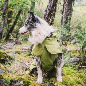 Dog Coats Small Waterproof, Warm Outfit Clothes Dog Jackets Small, Adjustable Drawstring Warm And Cozy Dog Sport Vest-(Green size L)