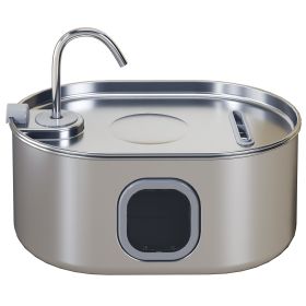 PawHut 246 oz./7L Stainless Steel Cat Water Fountain with Filters, Ultra-Quiet Pump, for Cats, Dogs & Multi-Pet Homes