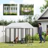 PawHut 5.9' x 5.9' x 6' Outdoor Dog Kennel with Roof, Rotating & 4-Level Adjustable Bowls