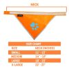 Orange Dog Bandana L Size Hi Visibility Reflective Blaze Orange Bandana for Large Pets Safety Accessories for Walking Camping and Off Leash