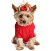Dog Cable Knit 100% Cotton Sweater      Fiery Red