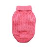 Dog Cable Knit 100% Cotton Sweater       Candy Pink