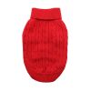 Dog Cable Knit 100% Cotton Sweater      Fiery Red