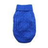 Dog Cable Knit 100% Cotton Sweater         Riverside Blue