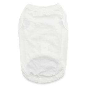 100% Cotton Dog Tanks - White (Option: X-Small)