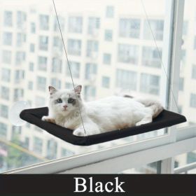 Cat Window Hammock 360° Sunny Seat Space Saving Cat Beds For Indoor Cats (Color: Black)