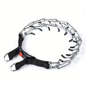 Dog Prong Collar, Adjustable Dog Training Collar For Medium Large Dogs, Pet Collar (Color: Black, Size: M)
