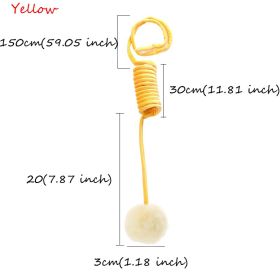 Cat Toys For Indoor Cats; Attractive Relieve Boredom High Elasticity Rope Simulation Balls (Color: Yellow)