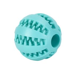 Dog Squeaky Ball Toy; Pet Chew Toy For Dog; Tooth Cleaning Ball Bite Resistant Pet Supplies (Color: Sky blue, Size: 2.3Inch)