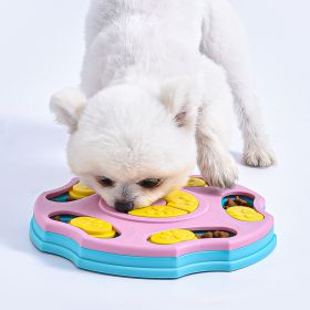1pc Dog Puzzle Toys For Large Medium Small Dogs Pet Food Toy; Interactive Treat Dispenser (Color: Pink, Size: One Size-24*24*3cm)