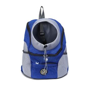 Pet Outing Backpack (Color: Blue, Size: M)
