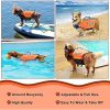 Reflective Dog Safety Vest Adjustable Pet Life Preserver with Strong Buoyancy and Durable Rescue Handle for Swimming, Surfing, Boating