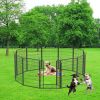 Panels Heavy Duty Metal Playpen with door, 39.37"H Dog Fence Pet Exercise Pen for Outdoor